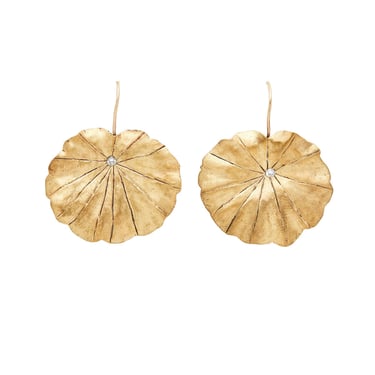 Pennywort Earrings - Gold-Fill + Bronze