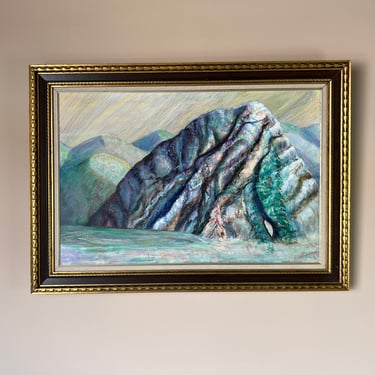 1980's Theodore F. Baron Impressionist Landscape Oil Painting, Framed 