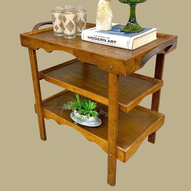 LOCAL PICKUP ONLY ———— Vintage Wood Bar Cart 