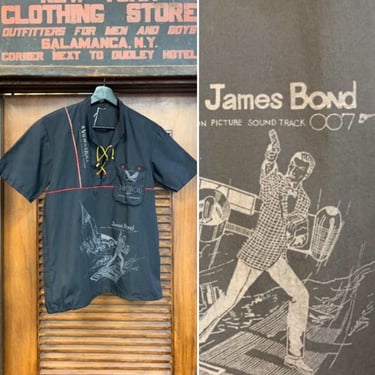 Vintage 1980's James Bond "A View to Kill" Movie Soundtrack Pullover Shirt, Vintage 1980's, James Bond, New Wave Shirt, 1980’s Shirt 