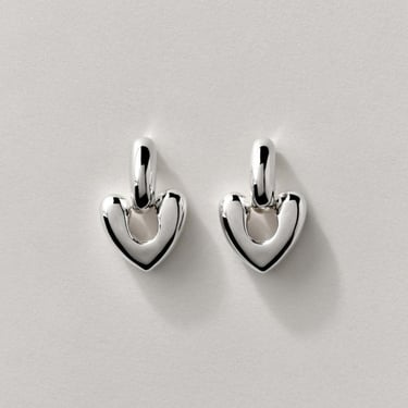 Annika Inez Large Heart Drop Earrings