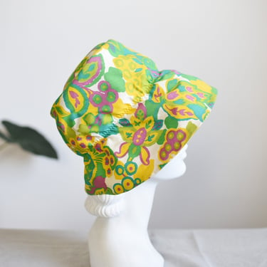 1960s Floral Floppy Hat 