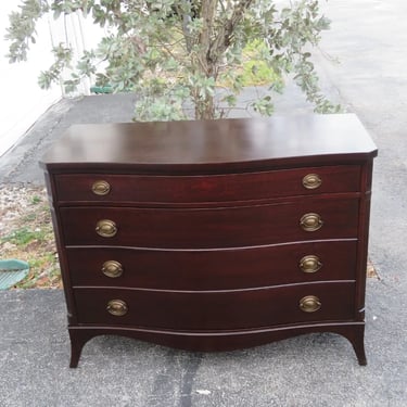 Mahogany Inlay Serpentine Front Dresser Bathroom Vanity 4027