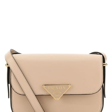 Prada Woman Light Pink Leather Crossbody Bag