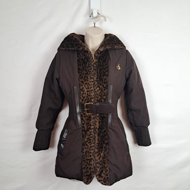 Vintage Y2K Baby Phat Brown Puffer Jacket 