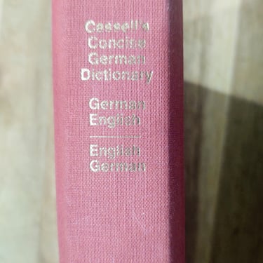 1966 Sasse - Cassell's Concise English to German German to English Dictionary 