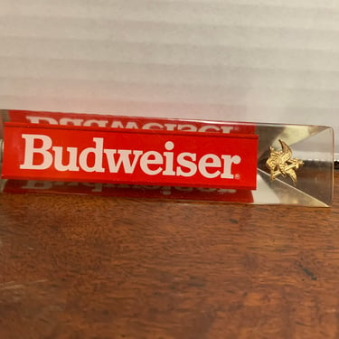 Vintage Budweiser Acrylic Tap Topper 