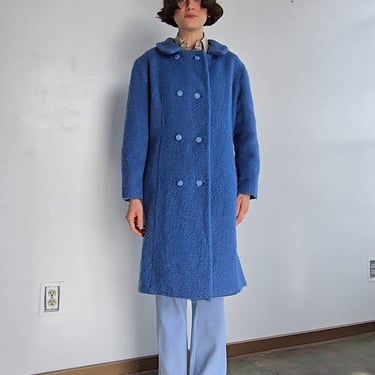 Cornflower Wool Woven Coat (L)