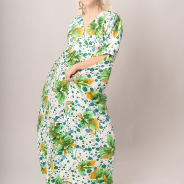 1970’s Green Floral Polkadot Kaftan