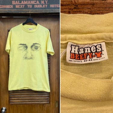 Vintage 1980’s “Hanes” Face Drawn Artwork Printed IVLAB T-Shirt, 80’s Tee Shirt, Vintage Clothing 