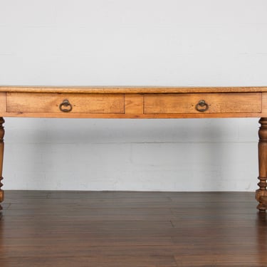 19th Century Country French Provincial Pine Farmhouse Dining Table 