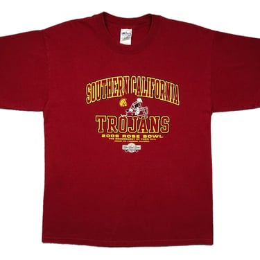 Vintage 2006 Rose Bowl Game University of Southern California Trojans Football Graphic T-Shirt Size Large 