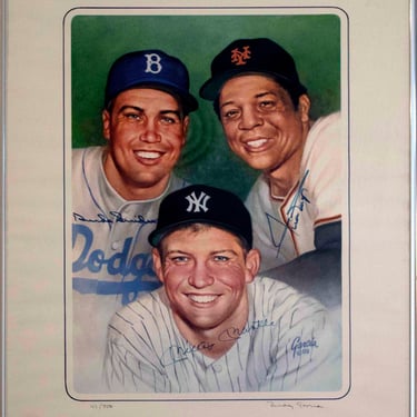 Rudy Garcia Willie, Mickey, & The Duke Autographed Signed Print 