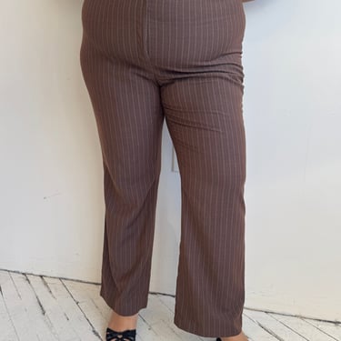 Vintage - Brown Pinstripe Pants (1X/2X)