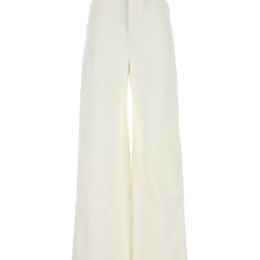 Loewe Women White Denim Wide-Leg Pant