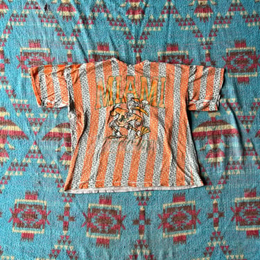 Vintage 90s AOP Miami Hurricanes Shirt 