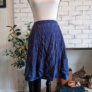 Blue Swirl Pattern Skirt 