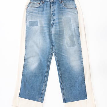 Vintage Reworked Slouch Jean in Indigo and Natural Size 31