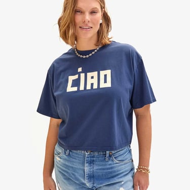 Le Carré Tee - Navy w/ Cream Block Ciao