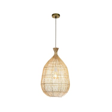 Handmade Rattan Teardrop Pendant Light