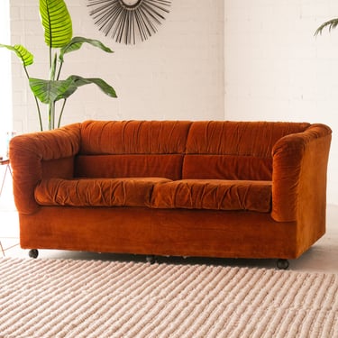 Burnt Orange 1970’s Sofa