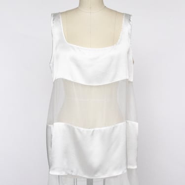 1990s Valentino Slip Dress Mini Nightgown Lingerie Sheer M 