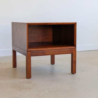 Handmade Mid-Century Modern Deep End Table – Walnut, Oak, Maple, Cherry 