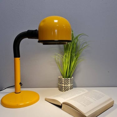 Yellow goose desk plastic lamp Light ,Italy 1970s 