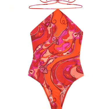 Pucci Women Orchid Print One Piece Swimsuit