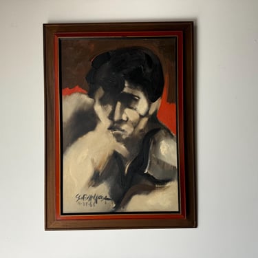 Anthony Scornavacca, New Jersey / Florida (1926-1986), Abstract Portrait Oil Painting 