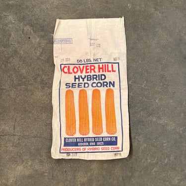 Vintage Clover Hill Hybrid Corn Seed Sack Audubon, IA 