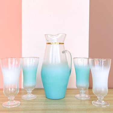 Set of Blendo Glassware and Pitcher