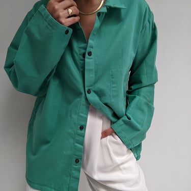Vintage Sea Green Cotton Twill Jacket