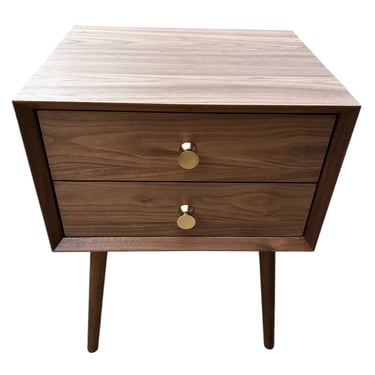 Mobi Nightstand with Brass Hardware