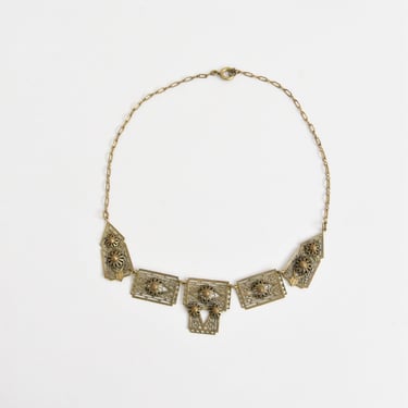 1930s Golden Garden necklace 