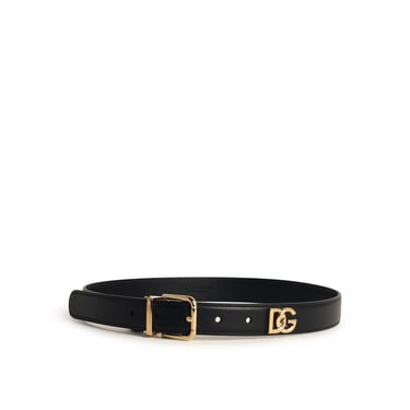 Dolce & Gabbana Black Leather Belt Women