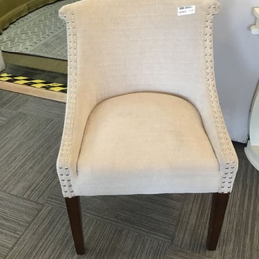 Studded Beige Accent Chair (Seattle)