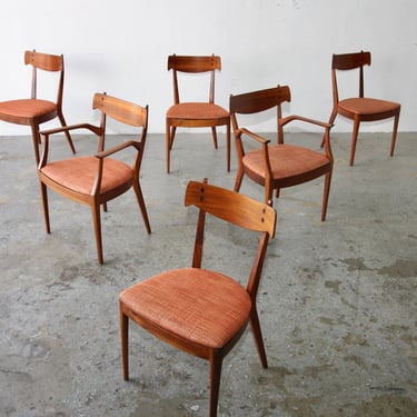 Six Mid Century modern  Kipp Stewart dining chairs fully restored 