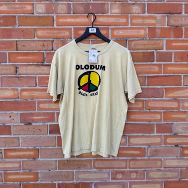 vintage 90s yellow olodum tee / xl extra large 