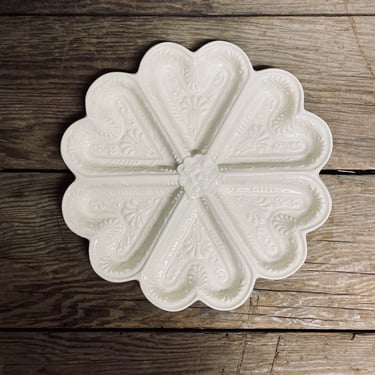 MMA Shortbread Mold Floral Pattern Heart Shaped Mold Cookie Mold Baking Mold Ceramic Divided Tray Divided Candy Dish Cream Serving Dining 