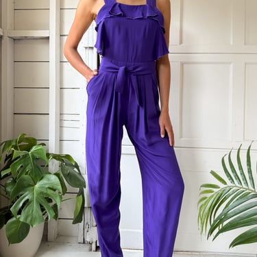 90s Sonia Rykiel Silk Jumpsuit | S