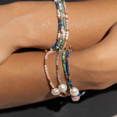 Gemstone and Pearl Bracelet - Ke'ala 