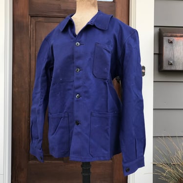 French Chore Jacket, Blue de Travail, Cotton Twill, Garden, Farmhouse Peasant, Work Wear, Farmsteading 