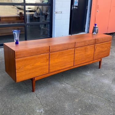 Elegant Kofod Larsen FA-66 4 Door 4 Drawer Cubic Teak Sideboard