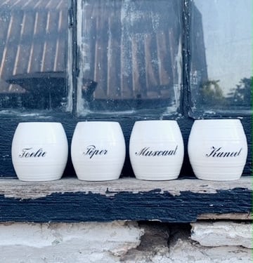 Dutch Ironstone Spice Jar, multiple styles