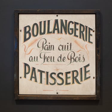 Vintage Hand Painted French Patisserie Sign c.1940-1960