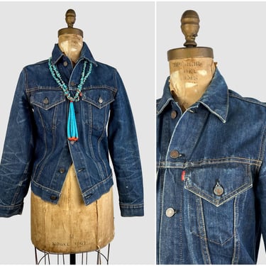 LEVI'S Vintage 60s 70s Big E Denim Jean Type 3 Trucker Jacket | 1960s 1970s | Workwear Work Wear, Western, Rocker, Rockabilly | Mens Small 