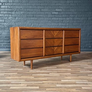Mid-Century Modern 9-Drawer Walnut Dresser by Lane, c.1960’s 