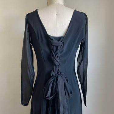 1990’s | Lolita Lempicka | Silk Black Dress 