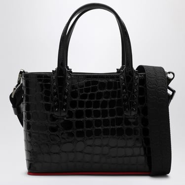 Christian Louboutin Black Handbag In Crocodile-Effect Patent Leather Women